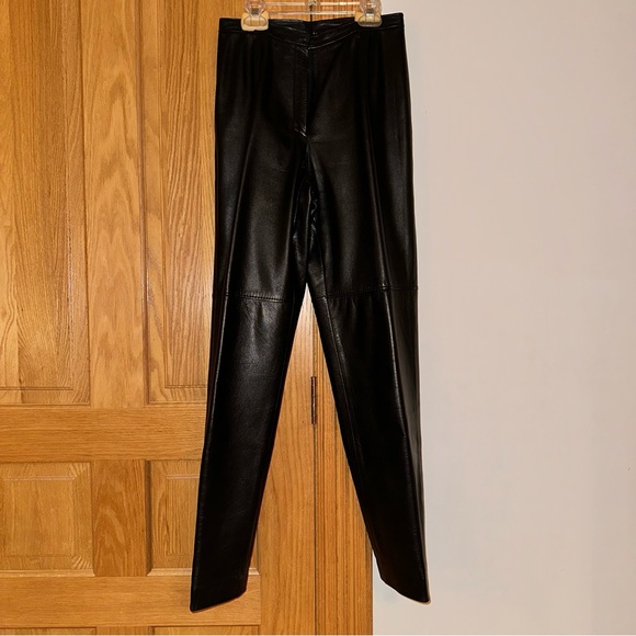 Genuine Lambskin Leather pants slacks Liz Claiborne collection Y2K size 4 - Picture 5 of 11